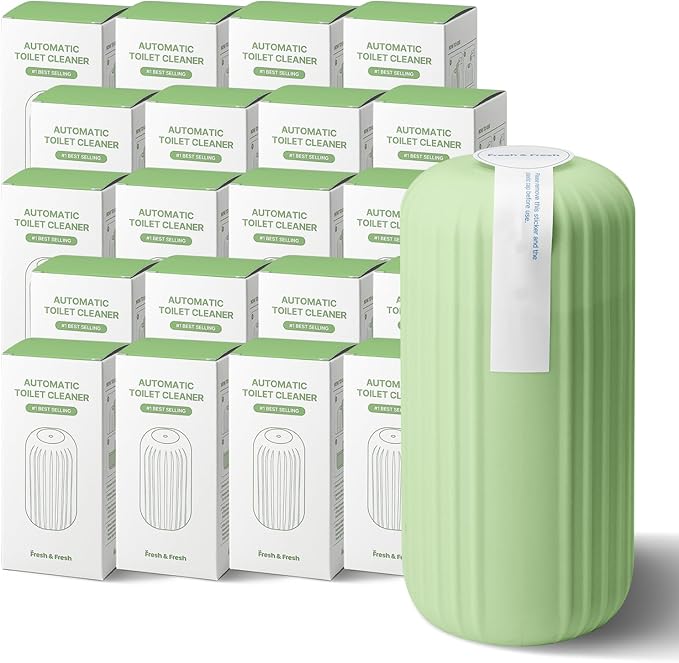 Fresh & Fresh Automatic Toilet Bowl Cleaners (Forest Green) - 20 Bottles(UPTO 2500 FLUSHES/Bottle), Commercial and Residential Toilet Cleaner 3-4 MONTH Lasting Toilet Bowl Cleaner Bottle