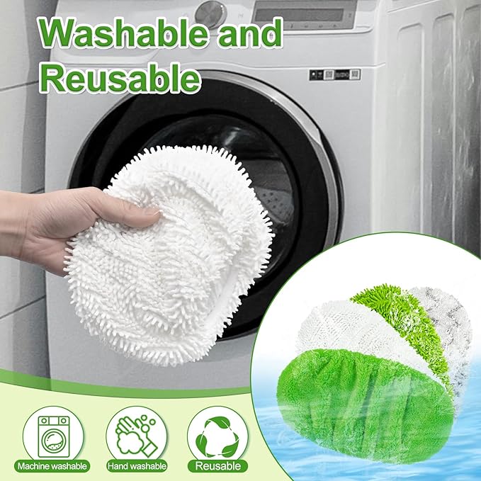 8 Pack Microfiber Mop Pads for Swiffer XL Mops Reusable Wet and Dry Mopping Cloths Compatible with Swiffer Sweeper XL,Washable XL Mop Refill Replacement for All Hardwood Dry & Wet Cleaning