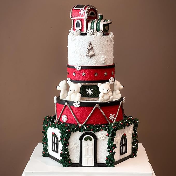 Window Silicone Fondant Molds, Door Chocolate Molds for Cake Decoration Cupcake Topper Candy Gum Paste Sugar Craft Polymer Clay Set of 3