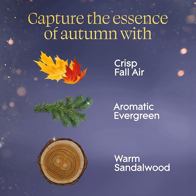 Glade 3-Wick Scented Candle Jar, Embers & Sandalwood, Air Freshener Infused with Essential Oils, 6.8 Oz, 3 Count