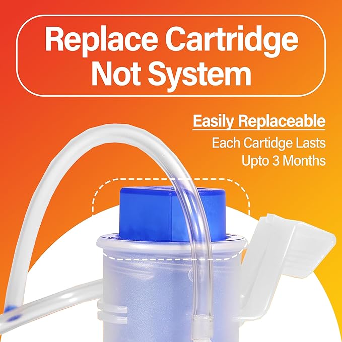 Self Cleaning Toilet System Replacement Cartridge, 1.65 oz, Lasts Up to 3-5 Months Continuous Toilet Bowl Cleaning - 6 Pack