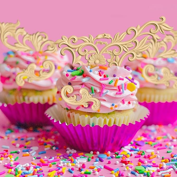 Vintage Curlicues Silicone Molds, Baroque Style Corner Relief Chocolate Molds, Filigree Scroll Flower Sculpted Cake Border Fondant Baking Molds for Cake Decoration Candy Clay Resin