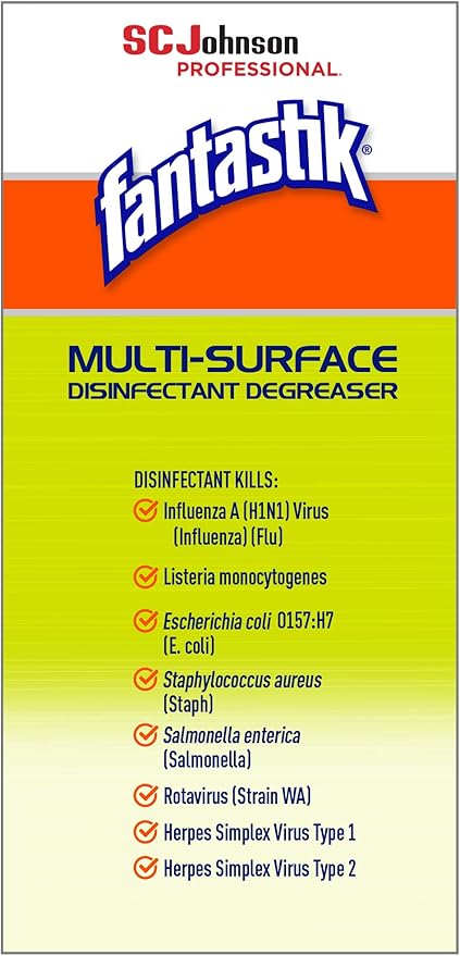 SC Johnson Professional, Fantastik Multi-Surface Cleaner & Disinfectant Spray Bottle, 32 Oz, Pack of 8