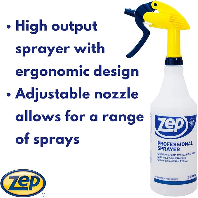 Zep All-Purpose Cleaner and Degreaser Concentrate 1 Gal (Case of 4) Professional Sprayer Bottle (Case of 12) - ZU0567128 - Cuts Through Grease, Grime and Dirt With Ease