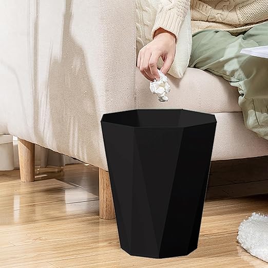 Small Trash Can 2.6 Gallon Bathroom Garbage Can Waste Basket Recycling Bin for Toilets Dorms Kitchens, Black