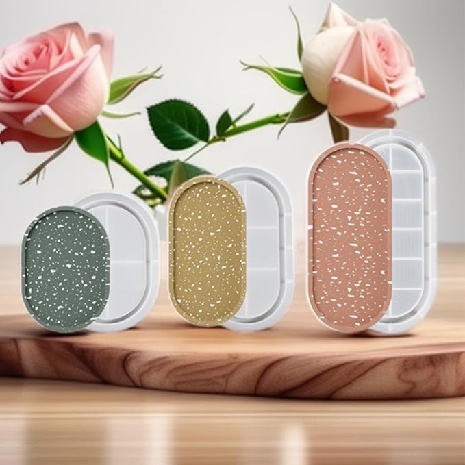 3Pcs Silicone Molds for Resin Casting Tray Molds Oval Resin Molds Silicone Pallet Round Molds