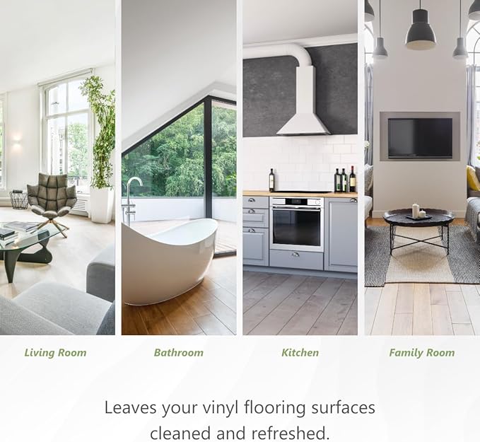 MORE Luxury Vinyl Floor Cleaner for Vinyl Plank Flooring - Ready to Use, Daily Cleaning Formula for Tile, Vinyl Surfaces [Gallon / 128oz]