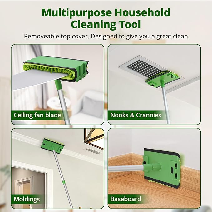 Ceiling Fan Cleaner 1 Set Reusable Microfiber Duster Replacement Pads- 2 Pads