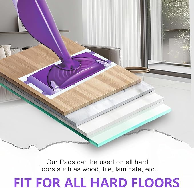 40 Count Disposable Wet Jet Refills for Swiffer Wet Jet Mop, Multi-Surface Spray Mop Pad Refill for Hardwood Floor Cleaning, Thickness&Absorbent