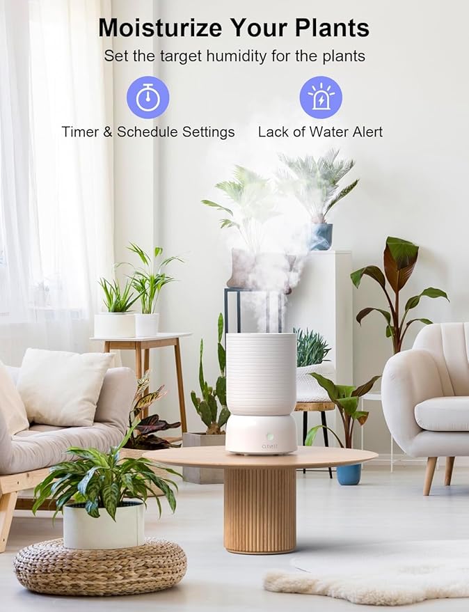 CLEVAST Smart Humidifier for Bedroom 3L, Top Fill Cool Mist, Essential Oil Diffuser, App & Voice Control, Works with Alexa & Google Assistant, Quiet, Auto Shut-Off, Baby Nursery Home Office Large Room