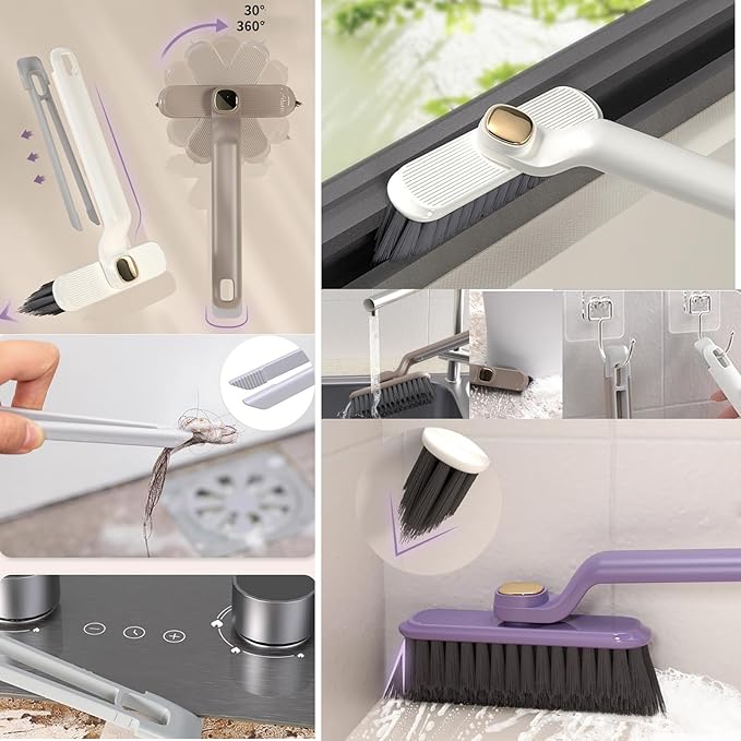 44 pcs Duster Refills for Swiffer Dusters, 40 Count Disposable Duster Refill Heavy Duty Dusters Refills Replacement Head 1 Long-Handled Brush and 2 Short-Handled Brushes, with 1 Cleaning Brush