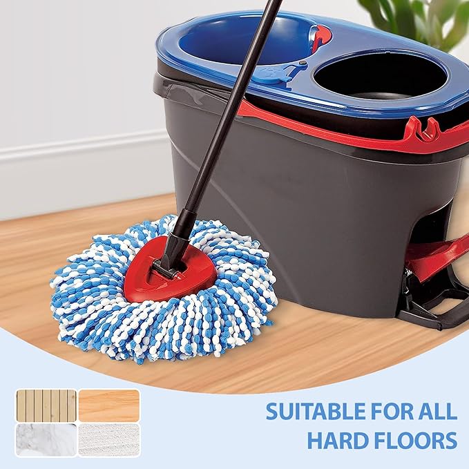 Spin Mop Replacement Heads, Microfiber Mop Refills, Easy to Replace, 6 Pack