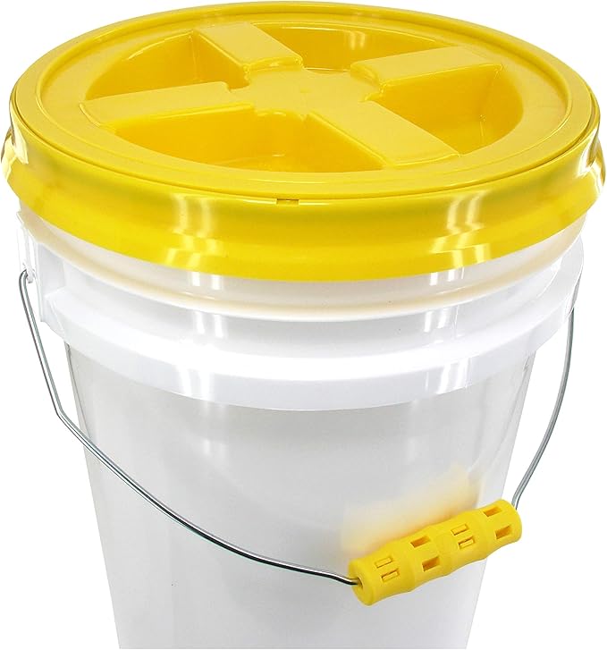 Poly Farm 100 mil Extra Heavy Duty 20 Liter (5.28 Gallon) Bucket with Gamma Seal Lid