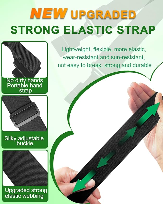 Adjustable Double Claw Trash Can Lock Strap to Prevent Raccoons, Mice, Dogs and Other Small Animals From Rummaging, Garbage Can Lid Lock Keeps Lid Securely in Place in Strong Winds (1 PC)