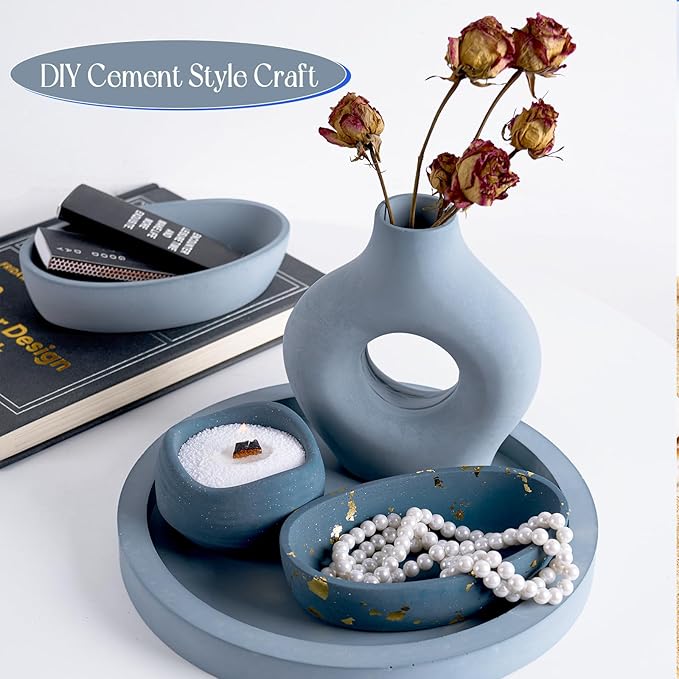 Resin Molds 2 Pack Boat Tray Silicone Mold for Epoxy Resin Casting 6 Inch Oval Candle Vessel Storage Bowl Flowerpot Concrete Cement Mould DIY Jewelry Trinket Container Crafts Plaster Moulds Home Decor