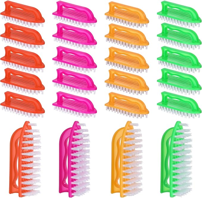 Eaasty 24 Pack Scrub Brushes for Cleaning Comfort Grip Stiff Bristles Cleaning Carpet Brush Supplies Household Tools for Laundry Kitchen Bathroom Tile Sink Dish Carpet
