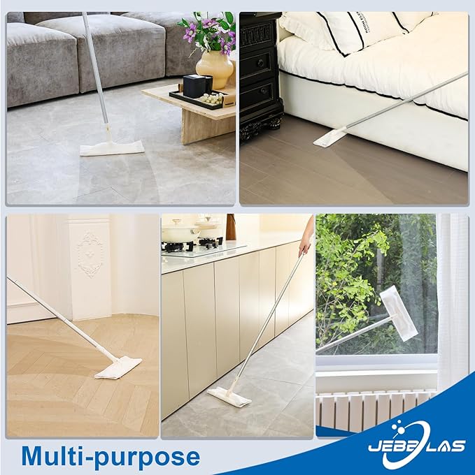 JEBBLAS Disposable Mop Cloth Dry Sweeping Pad for Floor Mop Sweeping Cloths Multi Surface Refills, 120 Count