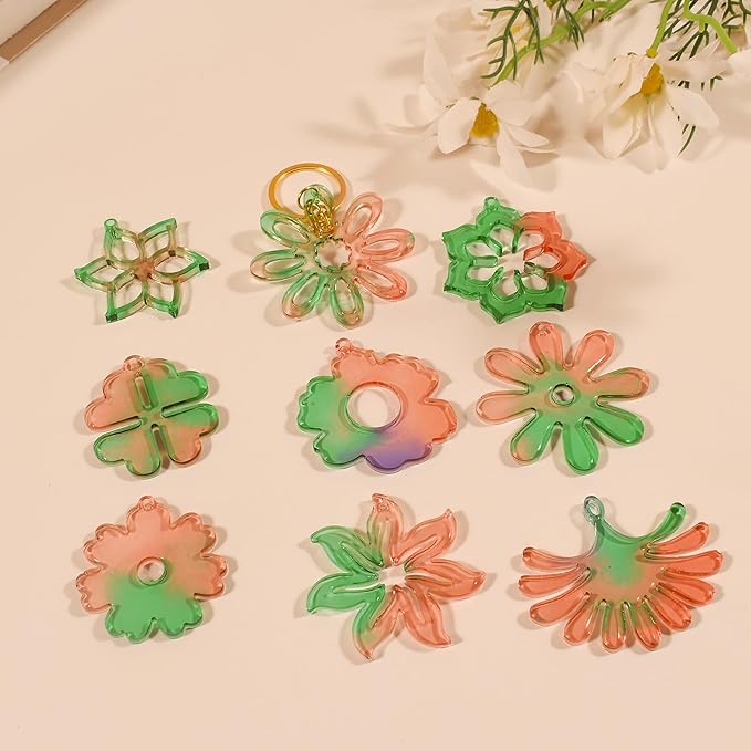 3 Pack Leaf/Flower/Tulip Pendant Earring Nacklace Resin Mold - Resin Casting Silicone Molds for Home Decor & Candle Making Wave Spiral Mold