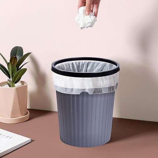 ZXJ Plastic Trash Can - 2 Gallon - Grey - Laundry Room,Bathroom,Kitchen,Office,Dormitory,Camping,Kids Room