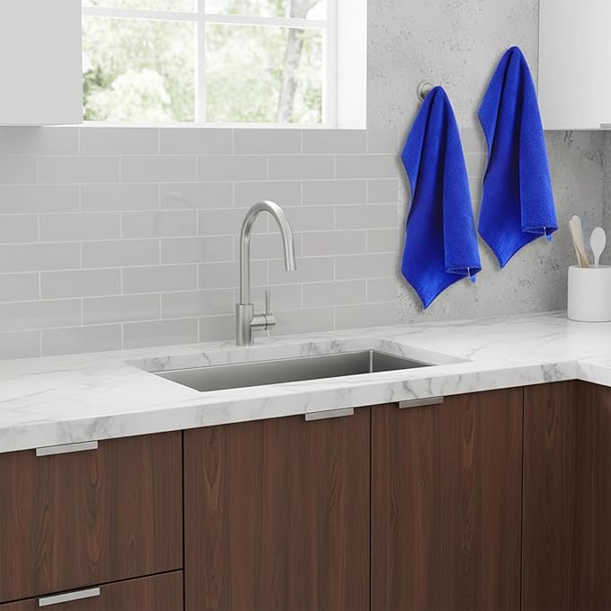 90 Pcs 15.75 Inch Microfiber Cleaning Cloths with 300 GSM Absorbent Fabric for Cars Windows Kitchen Household Surfaces and Drying Towels(Blue)