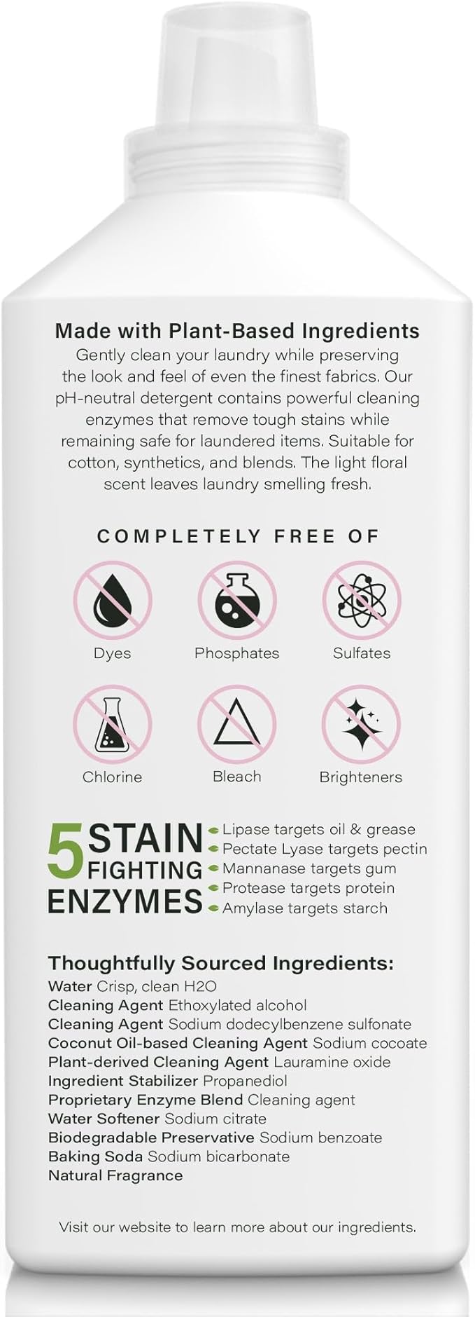 Heritage Park Luxury Laundry Detergent | Dermatologist Tested Plant based Natural & Enzyme Laundry Detergent | Sensitive Skin Friendly - Spring Magnolia (32 fl oz)