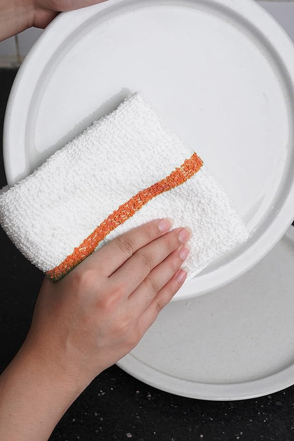 Avalon Towels Terry Bar Mop Towels (Value Pack of 60) Size 16"x19" – Absorbent and Durable, Multipurpose Cleaning Rags, Cotton Cleaning Cloths, Terry Cloth Rags, Reusable Shop Rag