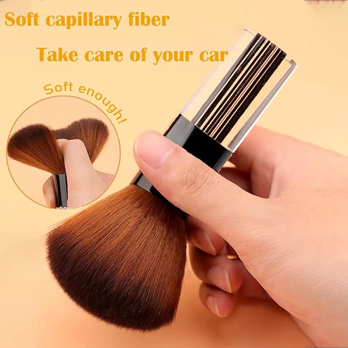 Car Interior Dusting Brush Dust Sweeping Soft Bristle Brush for Car Interior Dash Duster Small Dust Cleaning Brush for Car Vent Dust Remover Microfiber Mini Duster for Car Detailing Brushes