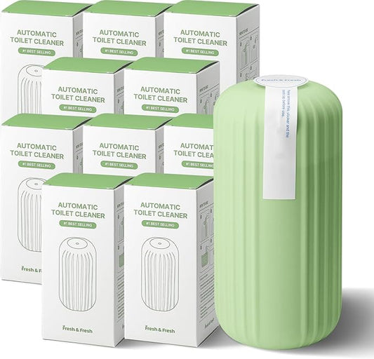 Fresh & Fresh Automatic Toilet Bowl Cleaners (Forest Green) - 10 Bottles(UPTO 2500 FLUSHES/Bottle), Commercial and Residential Toilet Cleaner 3-4 MONTH Lasting Toilet Bowl Cleaner Bottle