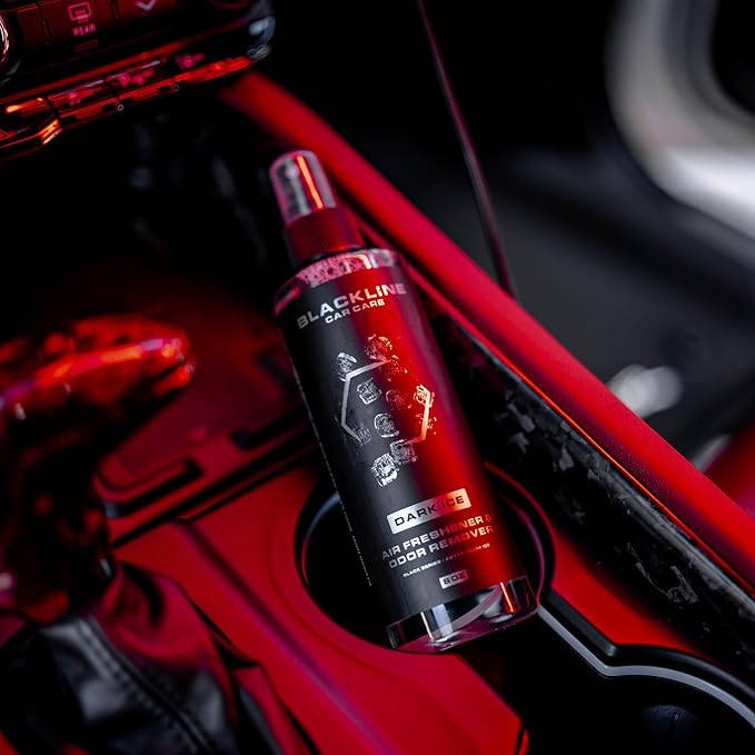 Blackline Car Care - Dark Ice Car Air Freshener, Long-Lasting, Oder Eliminator, for Cars, Trucks, SUV, or Home Use - 8 fl OZ - Air Freshener - Dark Ice Spray