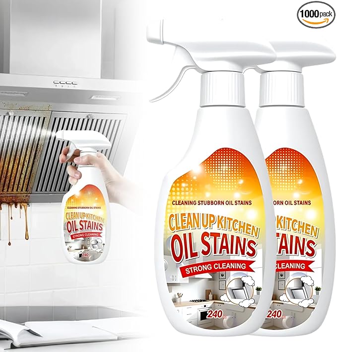 Heavy Duty Degreaser, 2025 New Kitchen Cleaner, Multipurpose Oil Stain Remover, Strong Grill Cleaner for Restaurant, Cleaning Spray for Home Chefs (2)