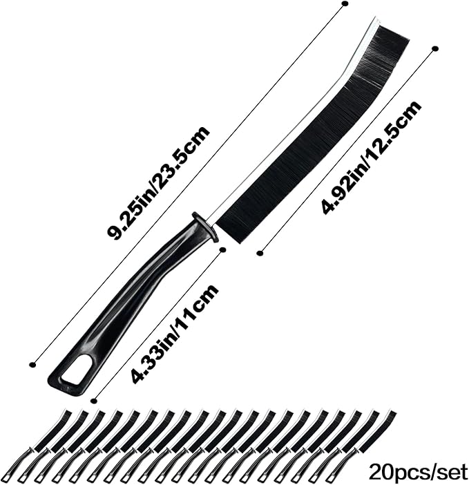 20 Pcs Crevice Cleaning Brush, Bathroom Gap Brush, Grout Cleaner Brush Hard Bristle Crevice Cleaning Brush,Clean The Dead Corners of Bathroom Kitchen Tiles