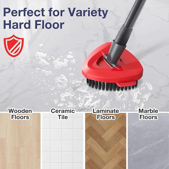 2 Pack 2-Tank Spin Mop Scrub Brush Head Replacement for O Ceda RinseClean 2-Tank System(Blue), Hard Bristle Scrubber Brush for Floor Cleaning Accessories (Not Fit for EasyWring 1-Tank)