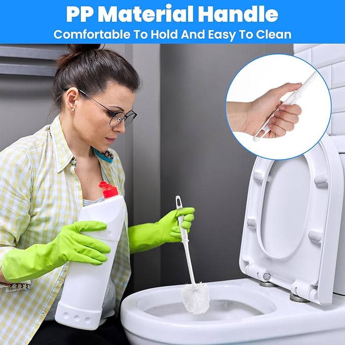 15 Pcs 14.2 Inch Toilet Brush Commercial Heavy Duty Toilet Bowl Cleaning Scrub Long Scrubber for Bathroom Cleaning Supplies