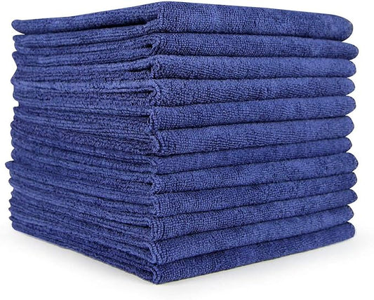 Arkwright Microfiber Cleaning Cloths - (Pack of 12) Large Lint & Streak-Free Drying Wash Towels, 300 GSM Super Absorbent & Quick Dry, Perfect Cleaner for Car, Glass, and Window, 16 x 16 in, Navy