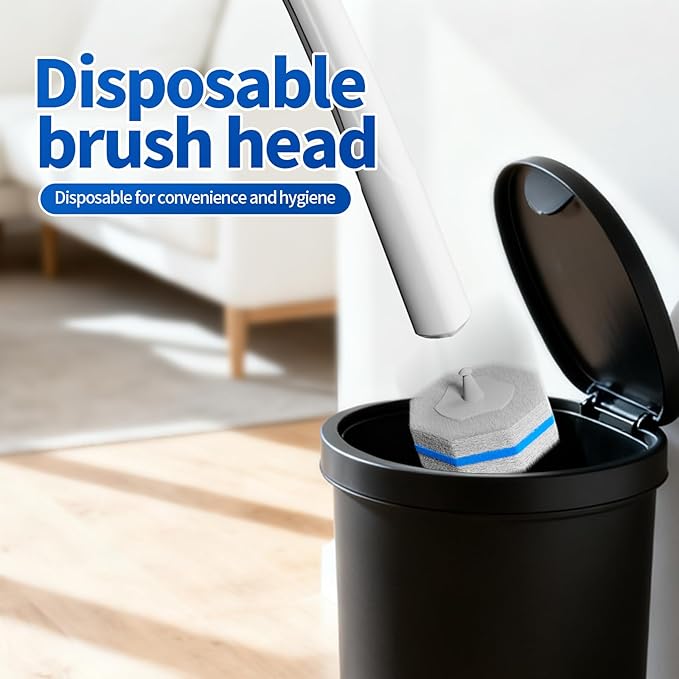 30 Count Disposable Toilet Brush Heads, Toilet Bowl Wand Refills for Toilet Cleaning, toilet scrubber refill，disposable toilet brush headrefills，Toilet Cleaning Sponges Heads for Bathtub, Floor, Drain