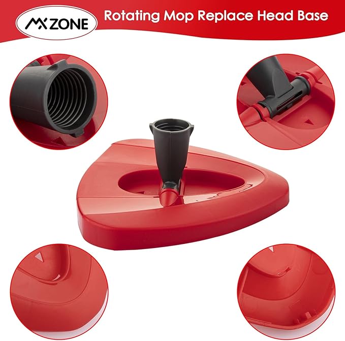 Spin Mop Replacement Base Head Compatible with O Cedar Rotating Triangle Spinning Mop Replace Cover Plastic Base Case Disc Accessories Part, 1 Pack, Not Fit RinseClean