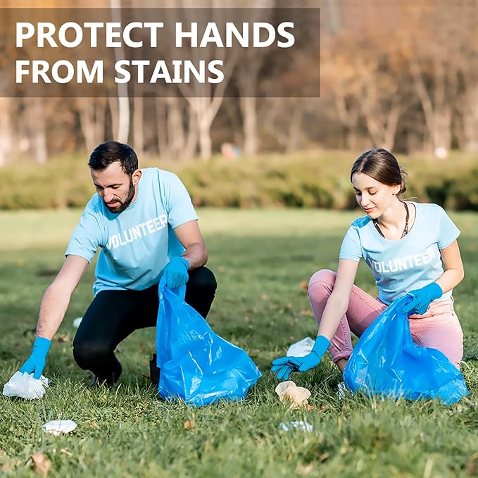 squish Disposable Gloves, Blue 4 mil Vinyl Synmax Exam Gloves Non Sterile, Powder Free, Latex Free - Cleaning Supplies, Kitchen and Food Safe(Pack of 100) (Blue X-Large)