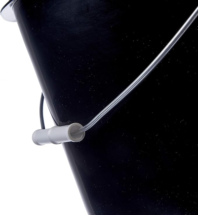 Consolidated Plastics 3.5 Gallon Black Food Grade Buckets + 6 Gamma Seal Lids, BPA Free Container Storage, Durable HDPE Pails, Made in USA (6 Pack)