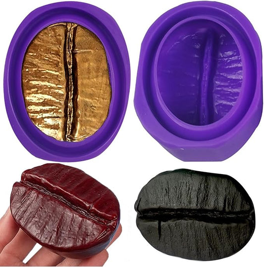 2 Pack Premium Silicone Soap Making Molds, Coffee Bean Silicone Molds for DIY Crafts Soap Candle (New)