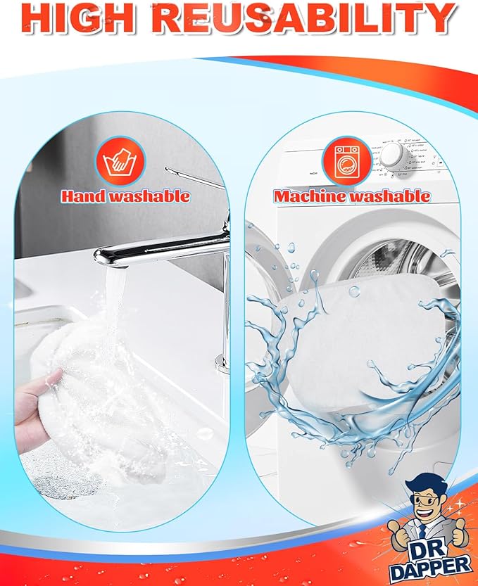 DR DAPPER 6 Pack SMP01 Steam Mop Pads Compatible with Kenmore SM2060 S200 Series – Floor Mops with Washable Pads, Multi-Surface Steam-Mop for Tile Vinyl Hardwood Floors