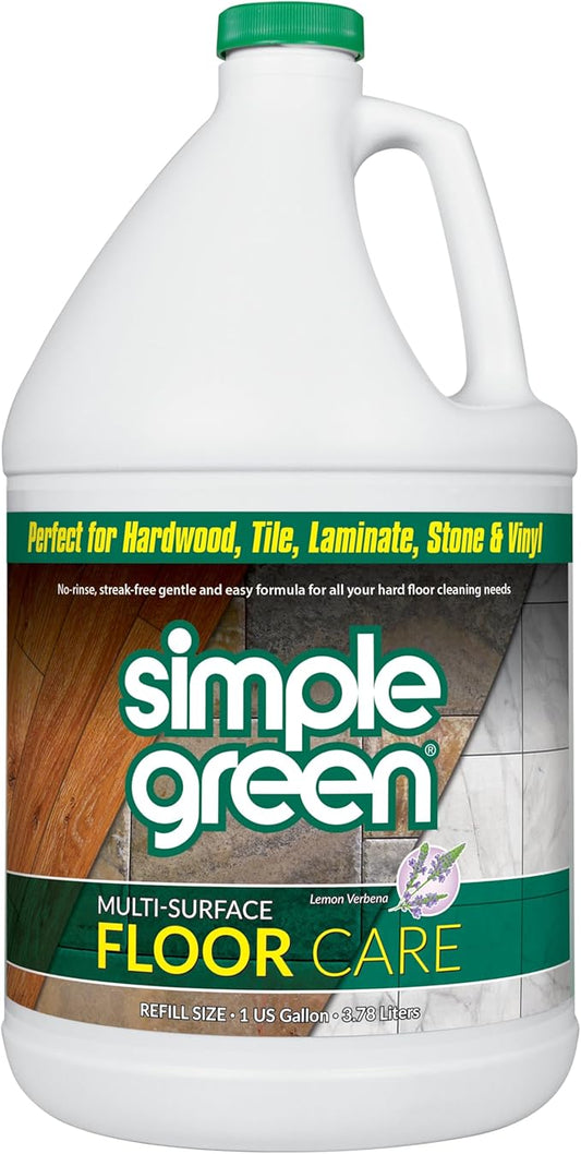 Simple Green Multi-Surface Floor Care - Cleans Hardwood, Vinyl, Laminate, Tile, Concrete and Other Wood - pH Neutral Floor Cleaner 1Gal