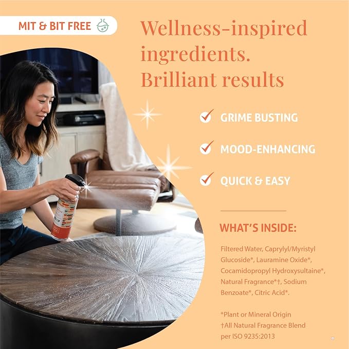 Therapy Clean All Purpose Cleaner 24 fl oz (Fresh Herbs & Melon) (6-Pack) - Multi Surface Cleaning Spray, Kitchen Cleaner, Household Multipurpose, Dusting Spray