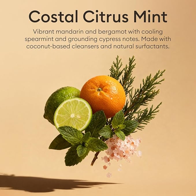 Vove Dish Soap Bar, Coastal Citrus Mint, Mandarin, Spearmint, Cypress & Bergamot Oils, Coconut Cleanser, Plant-Based Solid Dish Soap, Plastic-Free Kitchen Cleaner, FSC-Certified Packaging, 1 Bar