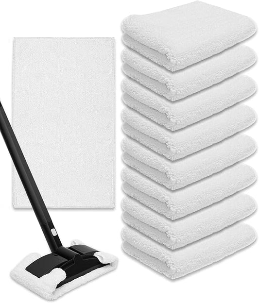 8 Pack Steam Cleaner Attachments Washable Microfiber Cloths Compatible with Dupray Neat Plus Steam Cleaners Accessories Steamer Cleaning Mop Pads, Large Rectangle Cloth