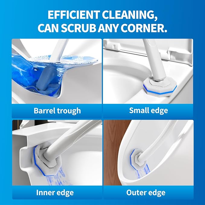 100pc Bulk Toilet Wand Refills - Disposable Toilet Brush Replacement Heads, Value Pack for Household Cleaning Bathroom cleaners Compatible Heads,washroom mats Brush Cleaning System,Clean Refill Pads.