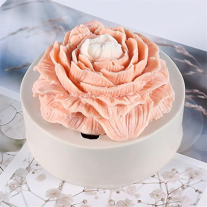 Peony Flower Candle Silicone Mold Soap Mold Fondant Chocolate Cake Candy Moulds Epoxy Resin Plaster Clay Baking Pastry Tools