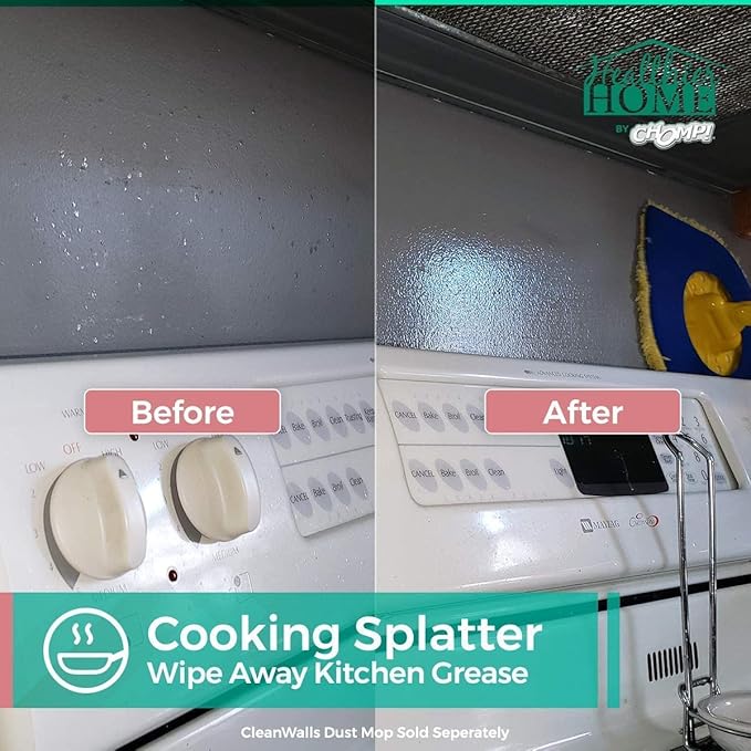 CHOMP! Painted Wall Cleaner Spray: Healthier Home 5-Minute CleanWalls 4-in-1 Multipurpose, Ceiling and Baseboard Cleaning - Dirt, Dust, Odor and Stain Remover - 32 Oz (Summer Sun Scent)