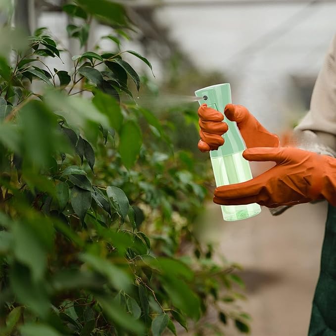 Spray Bottle for Hair (6.8OZ /200ML) Continuous Ultra Fine Mist Sprayer for Hair, Salons, Barber, Plants, Skin Care, Cleaning 1 Pack CLEAR Green