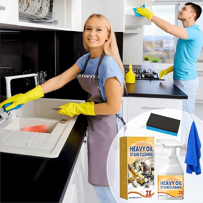 Kitchen Heavy Oil Cleaner - Heavy Duty Degreaser Cleaner Spray for Stubborn Oil Stains for Kitchen Surfaces All Purpose Cleaning