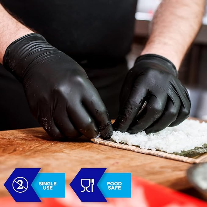 Nitrile Exam Gloves, Latex-Free Powder-Free Non-Sterile Disposable Gloves, For Medical, Cleaning, And Kitchen Prep
